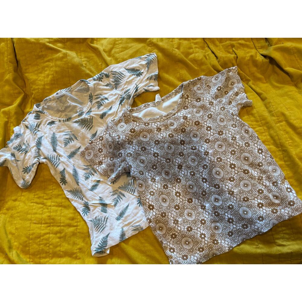 Kate Quinn Set of 2 Shirts Tees Bamboo Organic Cotton Fern Nairobi Lace 6Y